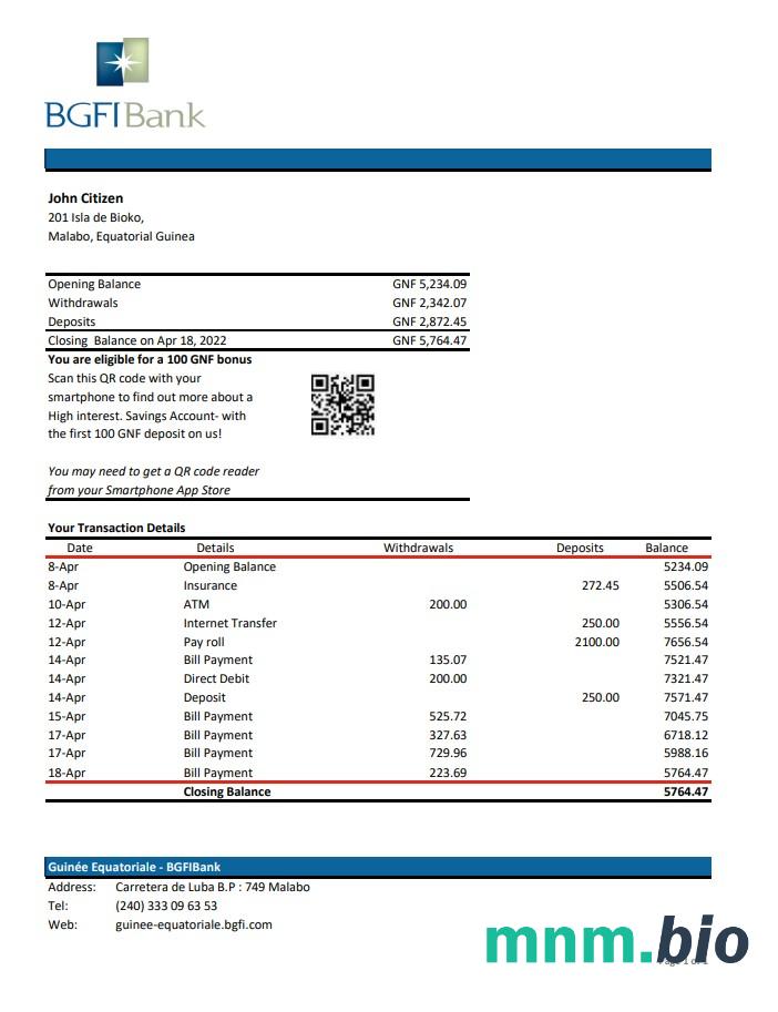 Emirates NBD wyciąg z konta Word i szablon PDF